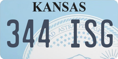 KS license plate 344ISG