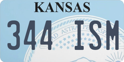 KS license plate 344ISM
