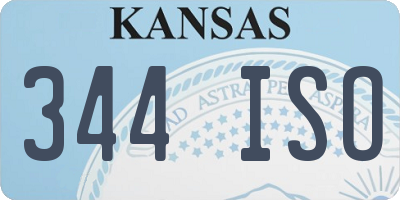 KS license plate 344ISO