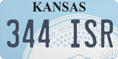KS license plate 344ISR