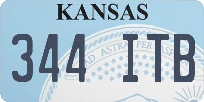 KS license plate 344ITB