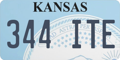 KS license plate 344ITE