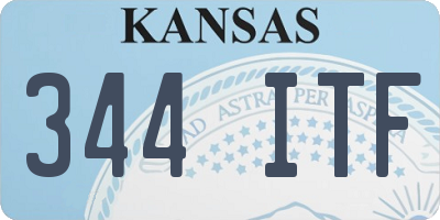 KS license plate 344ITF