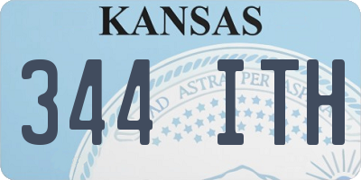 KS license plate 344ITH