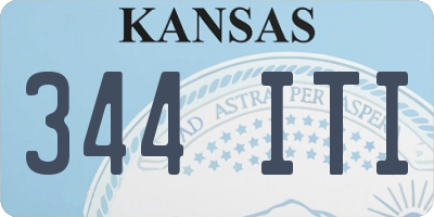 KS license plate 344ITI