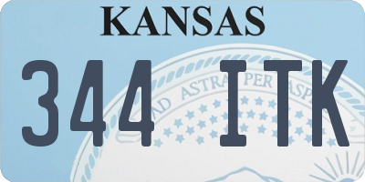 KS license plate 344ITK