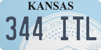 KS license plate 344ITL