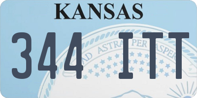 KS license plate 344ITT