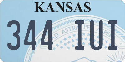 KS license plate 344IUI
