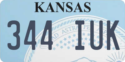 KS license plate 344IUK