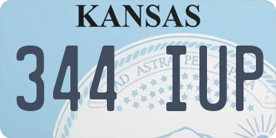 KS license plate 344IUP