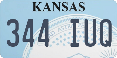 KS license plate 344IUQ
