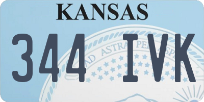KS license plate 344IVK