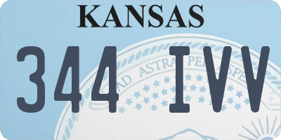 KS license plate 344IVV