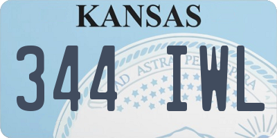 KS license plate 344IWL