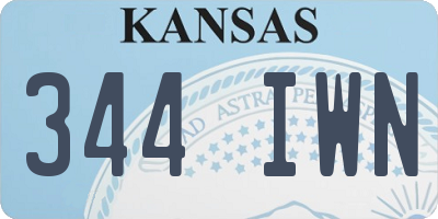 KS license plate 344IWN