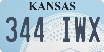 KS license plate 344IWX