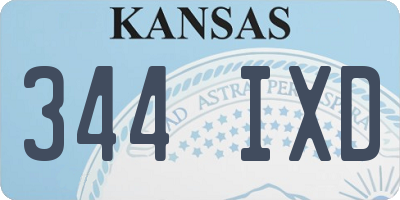 KS license plate 344IXD