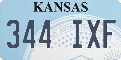 KS license plate 344IXF