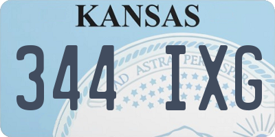 KS license plate 344IXG