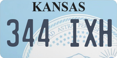 KS license plate 344IXH