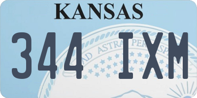 KS license plate 344IXM