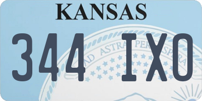 KS license plate 344IXO