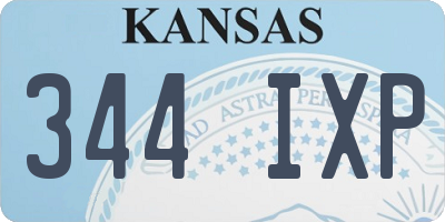 KS license plate 344IXP