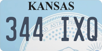 KS license plate 344IXQ