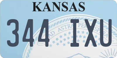 KS license plate 344IXU