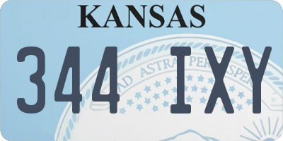 KS license plate 344IXY