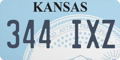KS license plate 344IXZ