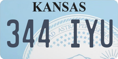 KS license plate 344IYU