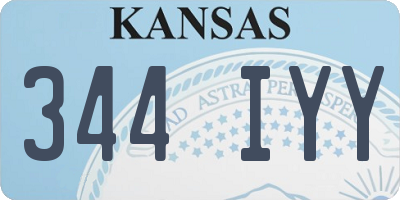 KS license plate 344IYY