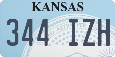 KS license plate 344IZH