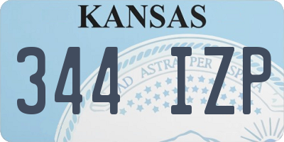 KS license plate 344IZP