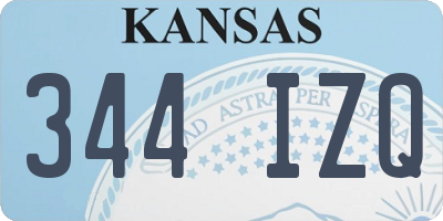 KS license plate 344IZQ