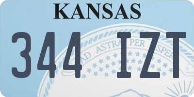 KS license plate 344IZT