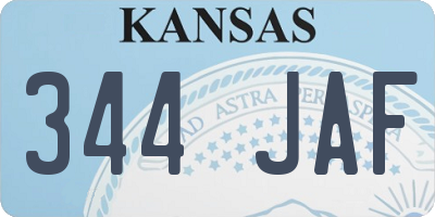 KS license plate 344JAF