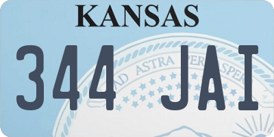 KS license plate 344JAI