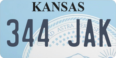 KS license plate 344JAK