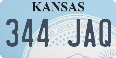 KS license plate 344JAQ