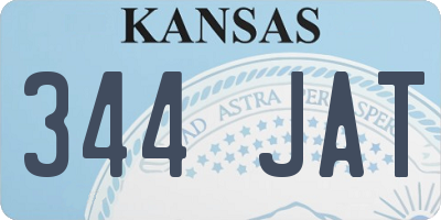 KS license plate 344JAT