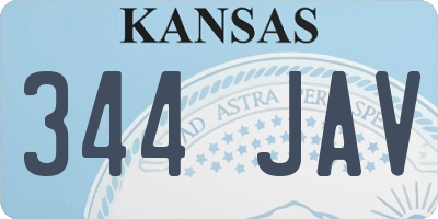KS license plate 344JAV