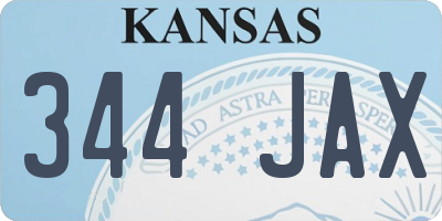 KS license plate 344JAX