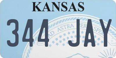 KS license plate 344JAY
