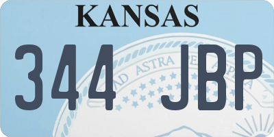 KS license plate 344JBP