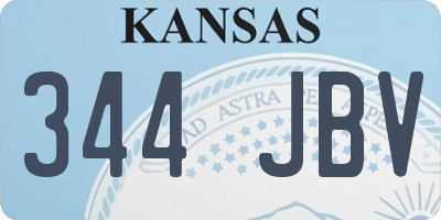 KS license plate 344JBV