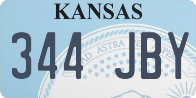 KS license plate 344JBY