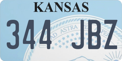 KS license plate 344JBZ